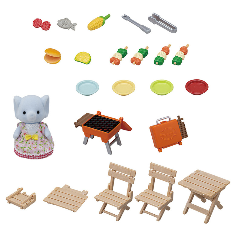 Sylvanian Families Elephant Girl BBQ Picnic Set - SF5640
