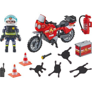 Playmobil Action Heroes Πυροσβέστης Με Μοτοσικλέτα - 71466