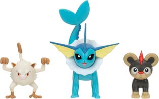 Pokémon Battle 3 Figure Set With Vaporeon, Litleo and Mankey - PKW3612
