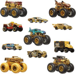 Hot Wheels Monster Trucks Bigfoot Trophy Champions Collection Cars Σετ Των 12 - JDW07