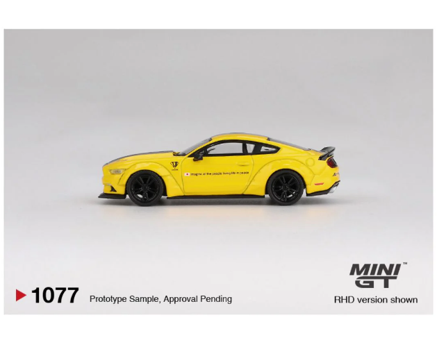 Mini GT 1:64 LB-Works Ford Mustang Triple Yellow - MGT01077RHD