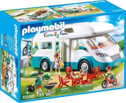 Playmobil Family Fun Αυτοκινούμενο Οικογενειακό Τροχόσπιτο - 70088