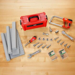  Little Tikes Creative Construction Tool Box Set with 9 Accessories - 643262EUC