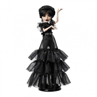 Monster High Συλλεκτική Κούκλα Wednesday Addams Rave N Wednesday Black Dress - HXJ03