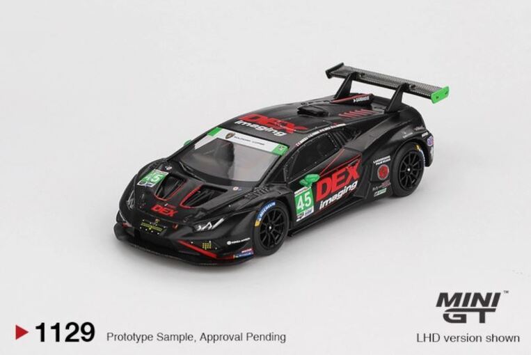 Mini GT - Lamborghini Huracán GT3 EVO2 #45 No.45 DEX Imaging 2024 IMSA Daytona - MGT01129BL