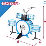 Bontempi Drum Set 6 pcs With Stool And 2 Sticks - 514831