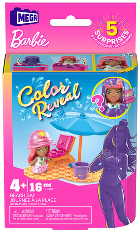 Mega Barbie Color Reveal - Φιγούρα Με Αξεσουάρ Beach Day - HHP86