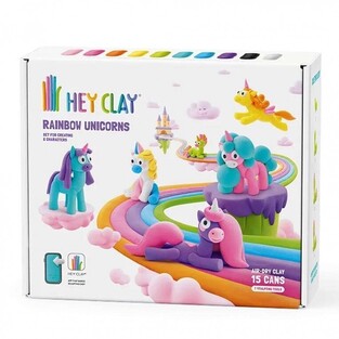 Hey Clay Rainbow Unicorns Mε 15 Βαζάκια Πηλό - 440077
