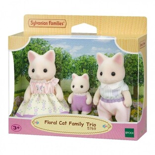 Sylvanian Families Οικογένεια Γατών Φλοράλ Τριάδα - SF5769