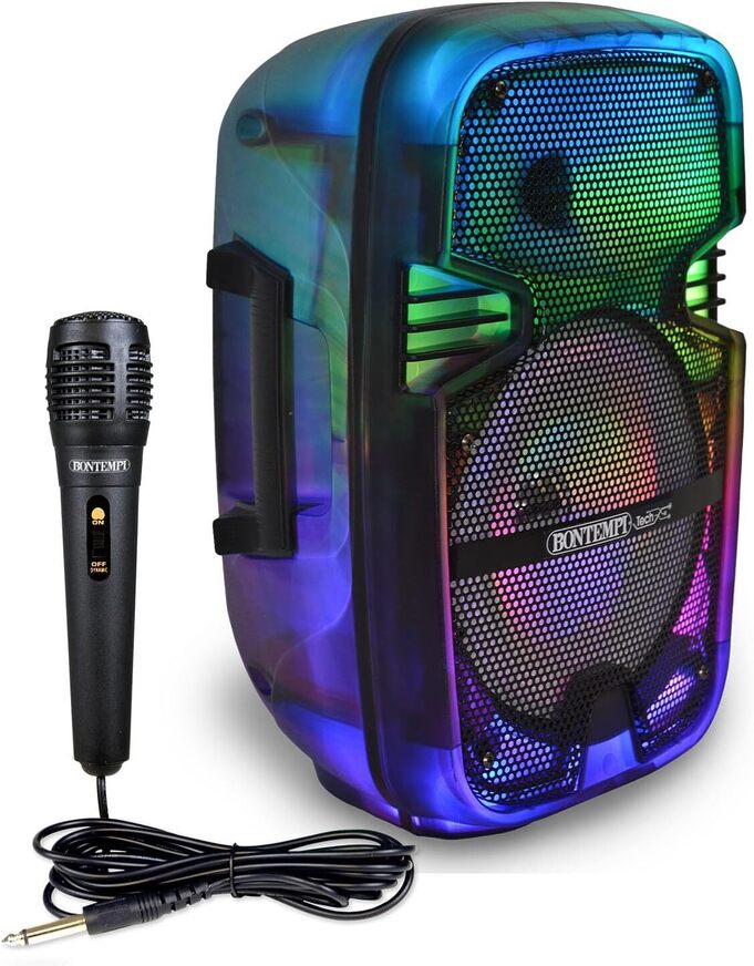 Bontempi Wireless Speaker With Dynamic Microphone And RGB Lights - 491060
