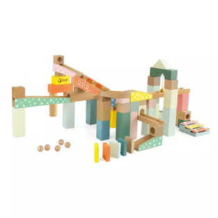 Classic World Wooden Marble Run Construction Set 62pcs - C20211 
