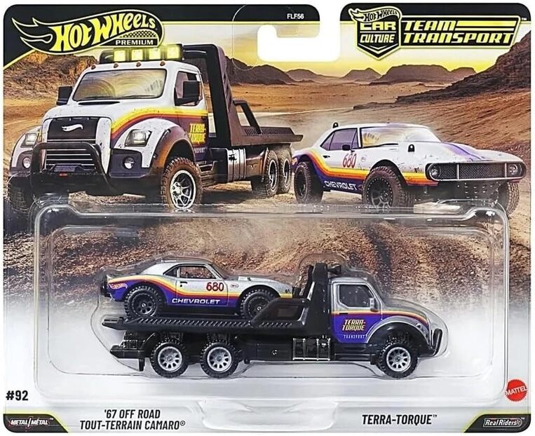 Hot Wheels Premium Team Transport '67 Off Road Camaro & Terra-Torque - JHX93