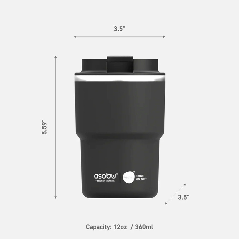 Asobu Coffee Express Special Edition Ανοξείδωτο Ποτήρι Θερμός 360ml Black - GRAF05258