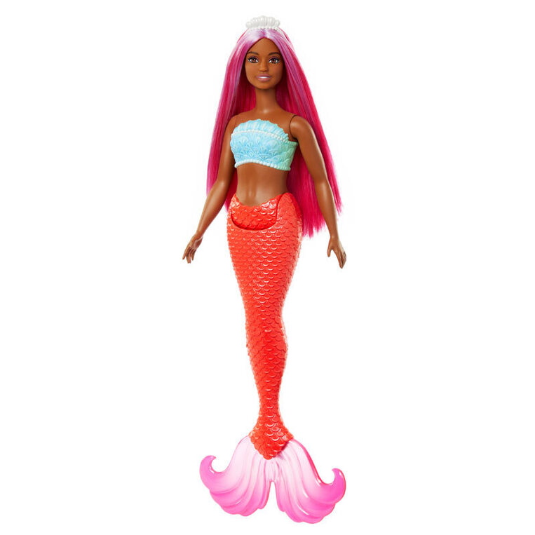 Barbie Νέα Γοργόνα Κοραλί Ουρά - HRR04