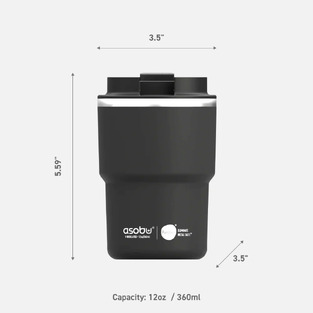 Asobu Coffee Express Special Edition Ανοξείδωτο Ποτήρι Θερμός 360ml Black - GRAF05258
