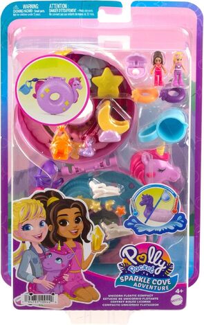 Polly Pocket Sparkle Cove Adventure Unicorn Floatie Compact - HKV34