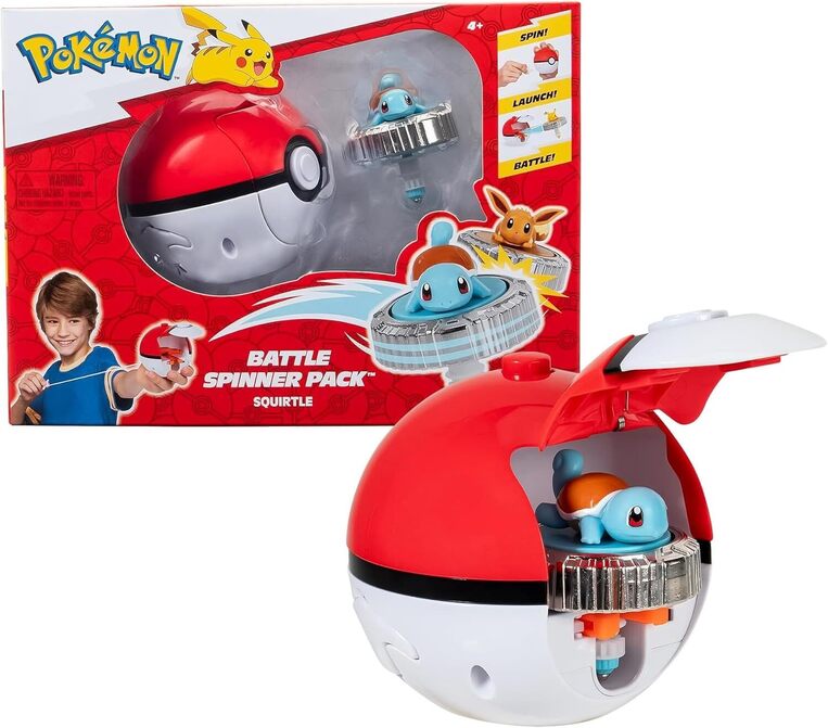 Pokemon Battle Spinning Top and Poke Ball Launcher Squirtle - PKW4400
