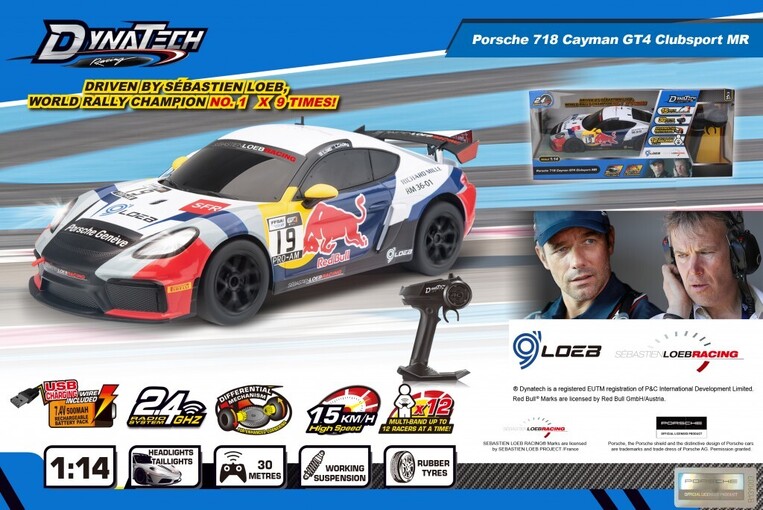 Dynatech RC - Club Sport Official 1:14 | Porsche 718 Cayman GT4 Club Sport MR - FK10479B