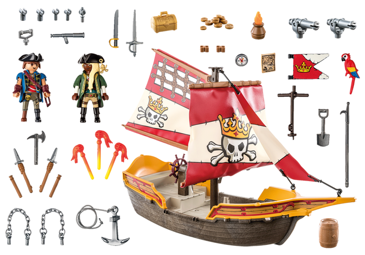 Playmobil Pirates Πειρατική Γαλέρα "Ο Βασιλιάς των Πειρατών" - 71418