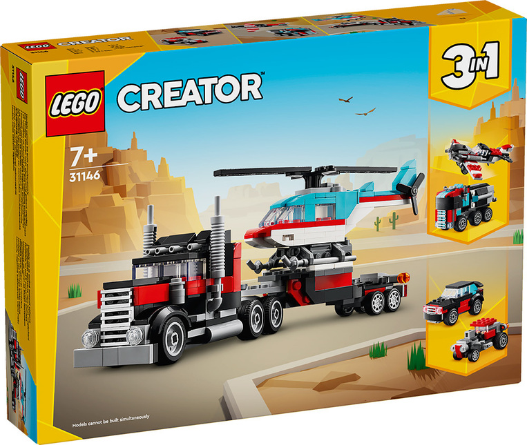 Lego Creator 3in1 Flatbed With Helicopter - 31146