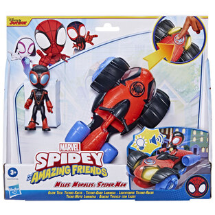 Marvel Spidey and His Amazing Friends Glow Tech Vehicle Miles Morales - F4531