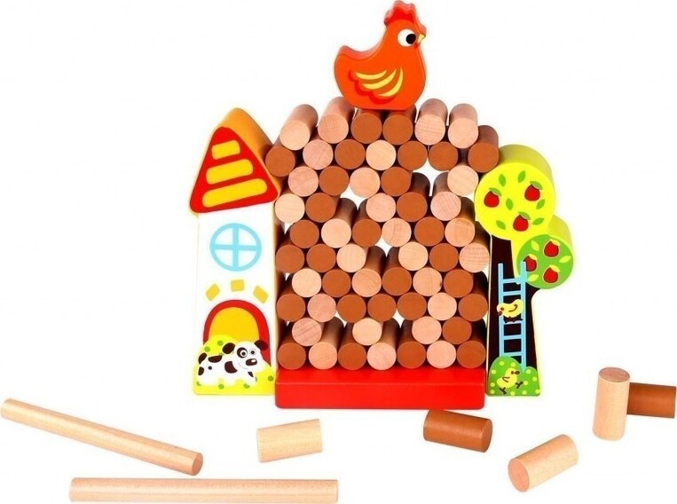 Tooky Toy Ξύλινη Φάρμα Με Τσάντα Αποθήκευσης - TKC572