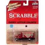 Johnny Lightning 1999 International Cargo Truck Red with Graphics Scrabble Pop Culture - JLPC007