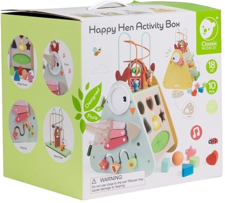 Classic World Happy Hen Ξύλινο Παιχνίδι Δραστηριοτήτων - C20172