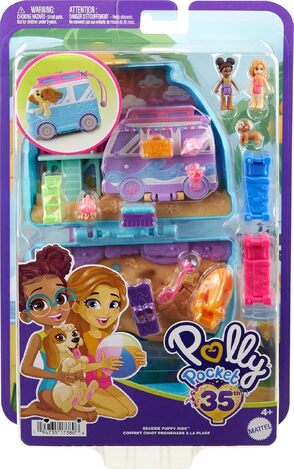 Polly Pocket Seaside Puppy Ride Compact - HRD36