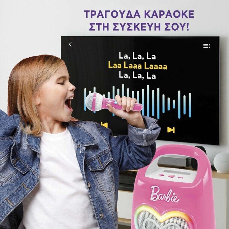 Barbie Party Partymaker Φορητό Ηχείο Bluetooth Καραόκε με Μικρόφωνο - GR104475