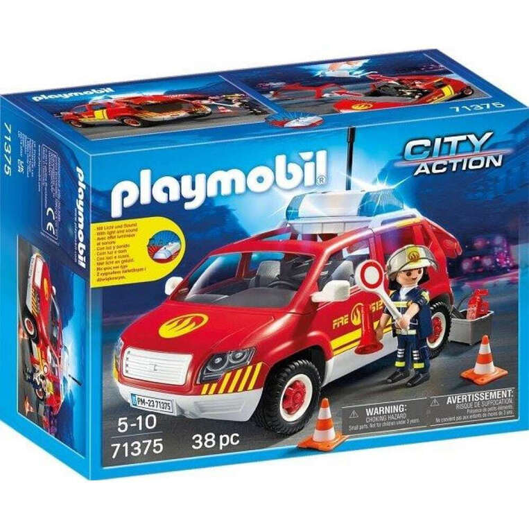 Playmobil City Action Όχημα Αρχιπύραρχου Με Φάρο Και Σειρήνα - 71375