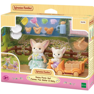 Sylvanian Families Sunny Picnic Set Fennec Fox Sister & Baby - SF5698