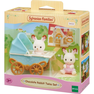 Sylvanian Families Chocolate Rabbit Twins Set  - SF5432