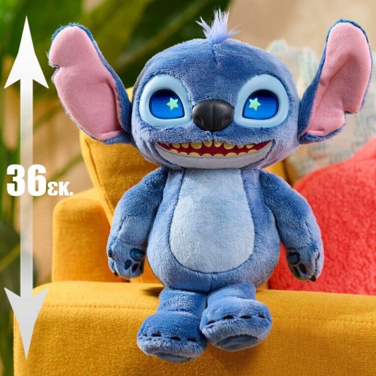 Stitch Λούτρινο Με Διαδραστικά Μάτια 36cm - TTC52000