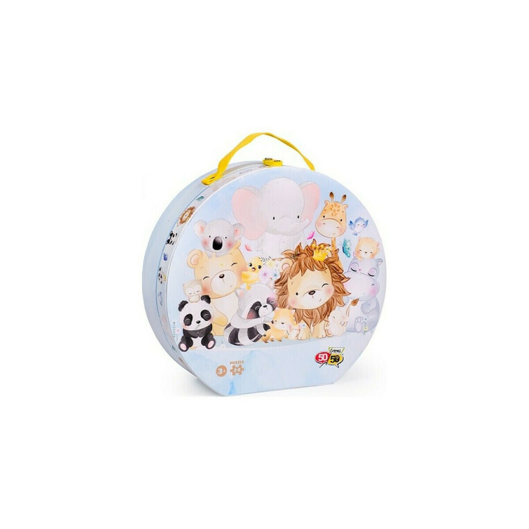 50/50 Games Παζλ Ζωάκια Φιλίας Βαλιτσάκι 24 Τεμ. - 505321