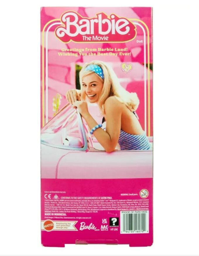 Barbie The Movie Κούκλα Margot Robbie Pink Gingham Dress - HPJ96