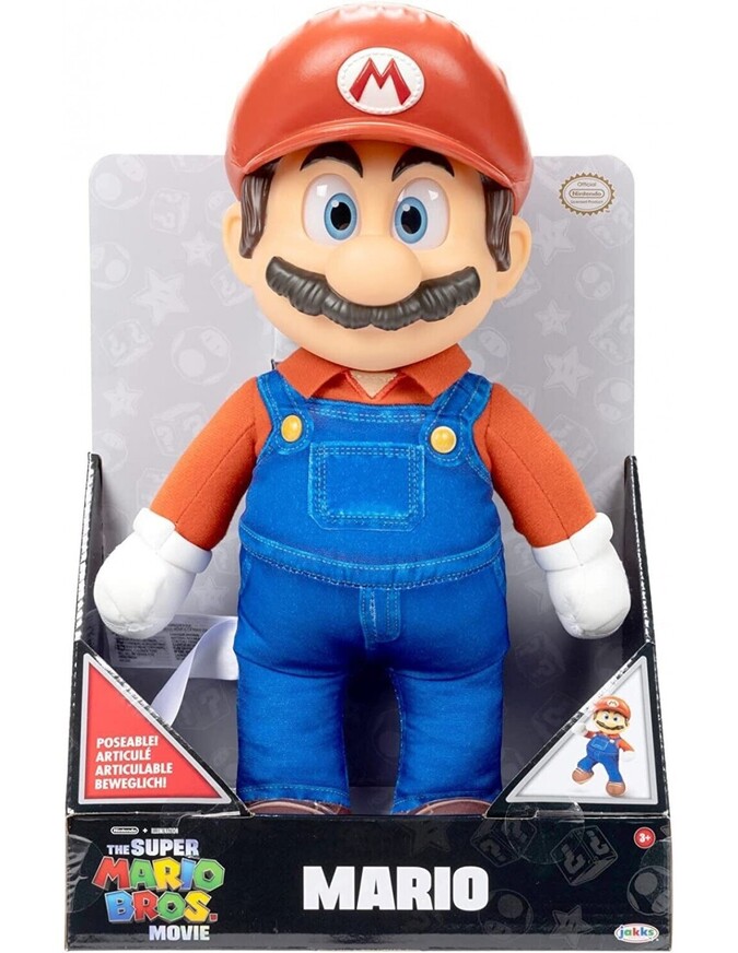 Nintendo The Super Mario Bros. Movie Mario Poseable Plush - JPA417264
