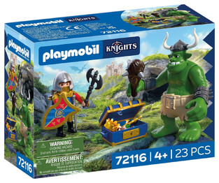 Playmobil Knights Λεοντόκαρδος Ιππότης και Τρολ με Θησαυρό - 72116