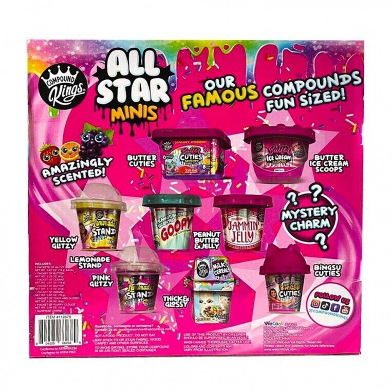 All Star Minis Fluffy Scented Slime 106gr Set 8pcs - 16912679