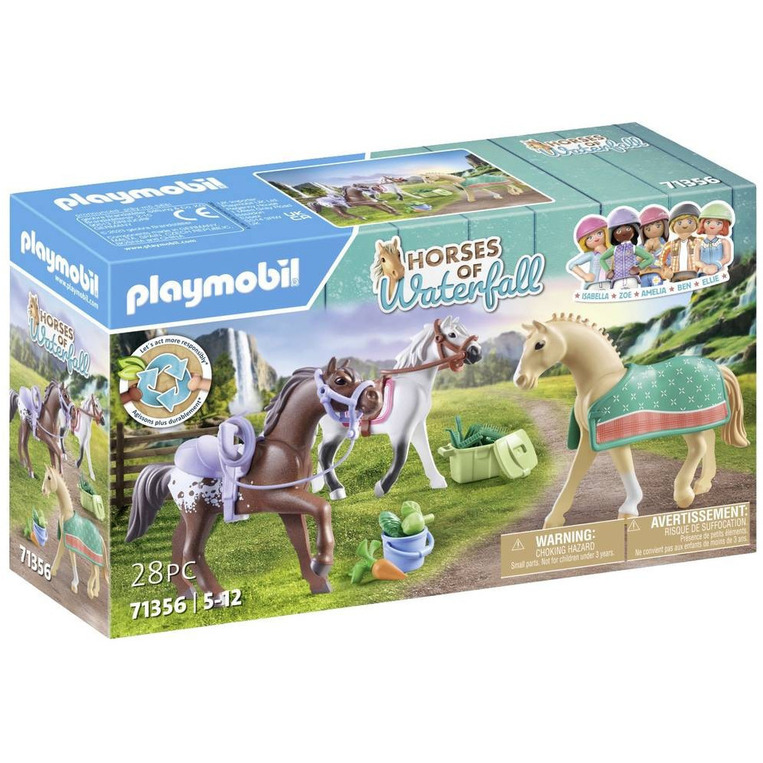 Playmobil Horses Of Waterfall Τρία Άλογα Με Αξεσουάρ - 71356