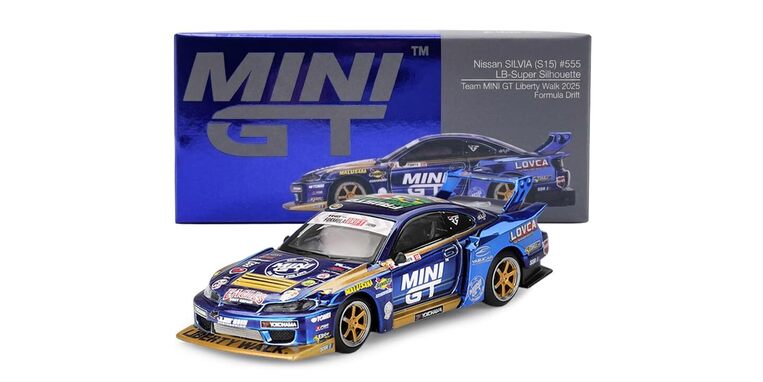 Mini GT 1:64 Nissan Silvia (S15) #555 LB-Super Silhouette - MGT01157-R
