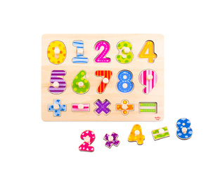 Tooky Toys Ξύλινο Εκπαιδευτικό Παζλ με Αριθμούς - TY851