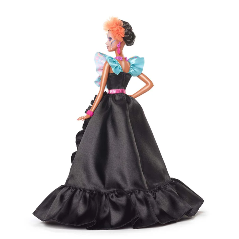 Συλλεκτική Barbie Día De Muertos 2024 Collectible Doll in Ruffled Black Gown - HRM72