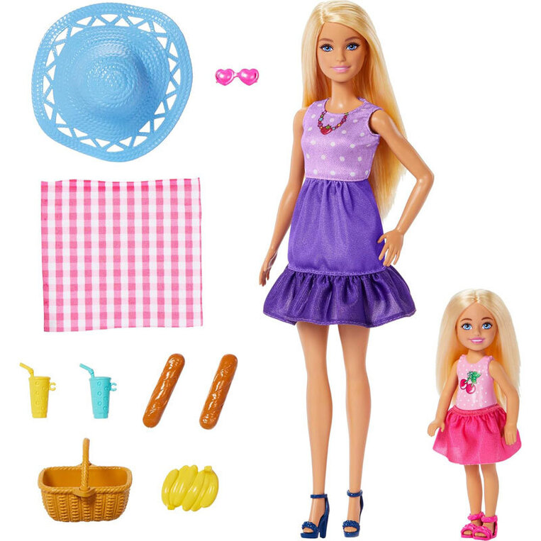 Barbie Family & Friends Κούκλες Barbie & Chelsea Πικ Νικ - JBF43