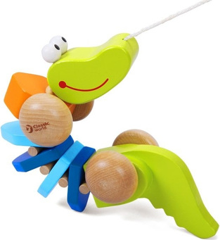 Classic World Ξύλινος Συρόμενος Κροκόδειλος - C3301