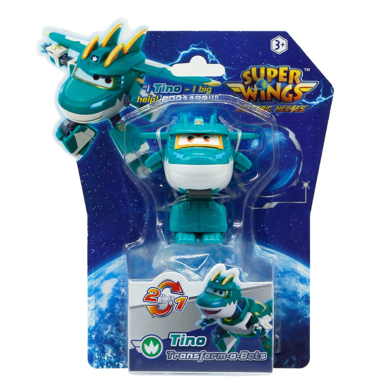 Super Wings Electric Heroes Transform A Bot Tino - 780037