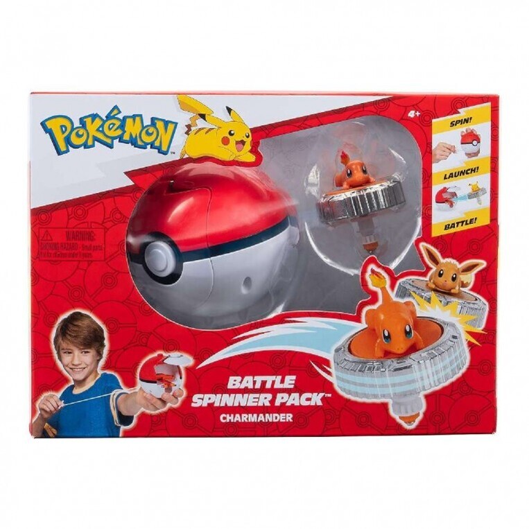 Pokemon Σετ Μάχης Spinner Charmander & Pokeball Εκτοξευτής - PKW4401