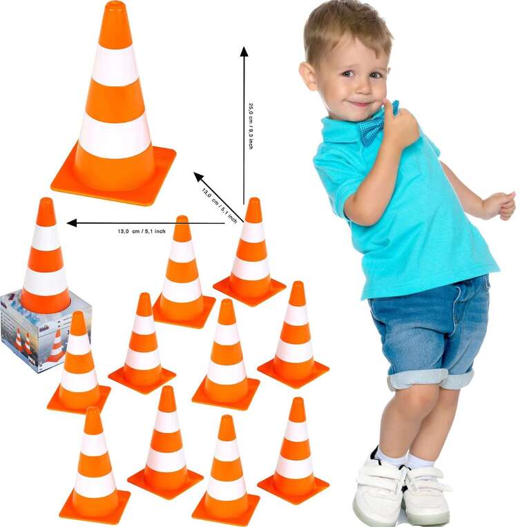 Klein Σετ 10 Σταθερών Πλαστικών Κώνων - KL2946