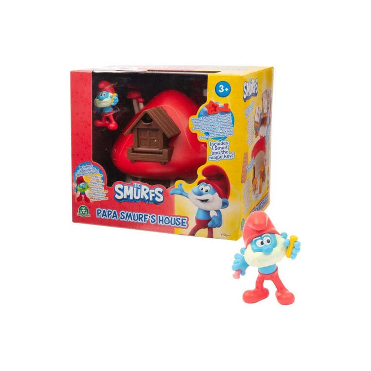 Στρουμφάκια Μαγικό Σπίτι Μανιτάρι Mε Φιγούρα Kαι Μαγικό Κλειδί - Papa Smurf's House - PUF40000)