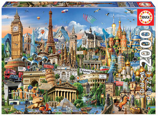 Educa Jigsaw Puzzle Landmarks of Europe 2000 pc